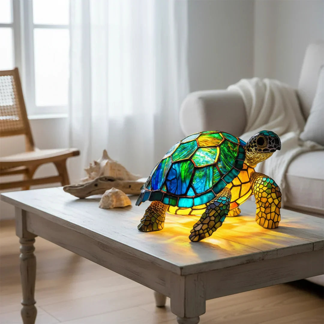 Smaragd - Lampa ve vitrážích