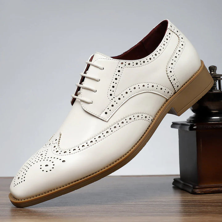 Dominik – Vintage brogue boty s křídlovou špičkou