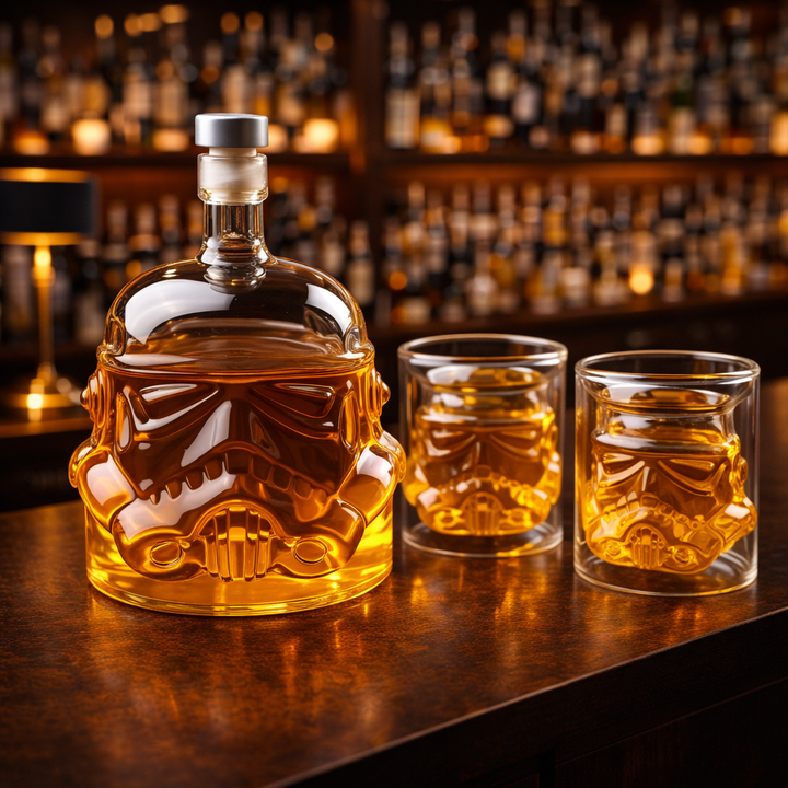 Whisky Fles - Sada Fles a Sklenic