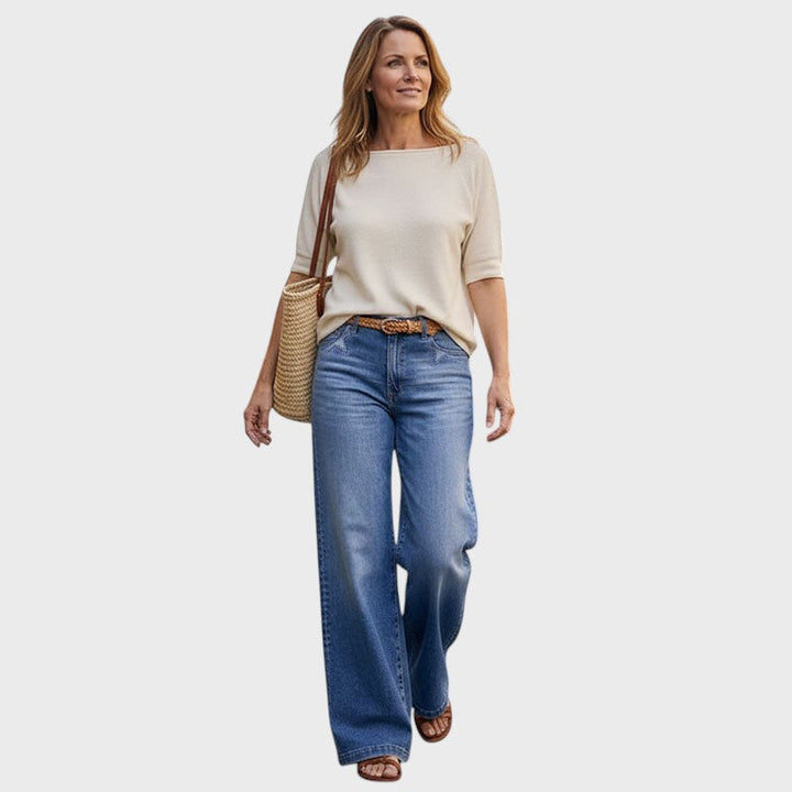 Elisa | Džíny se širokými nohavicemi a detailem hvězdy