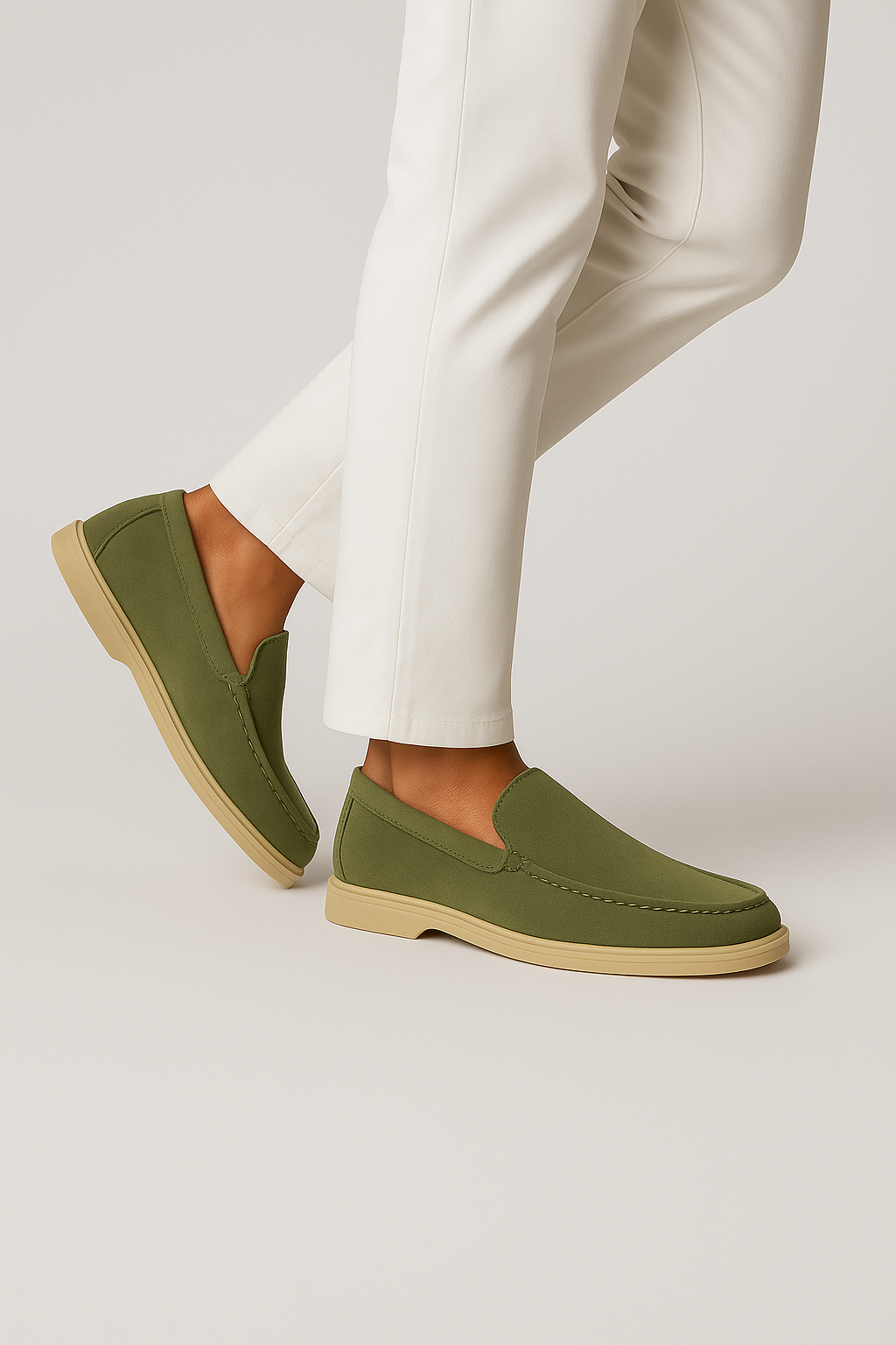 Pohodlné pánské loafers – Olivově zelené