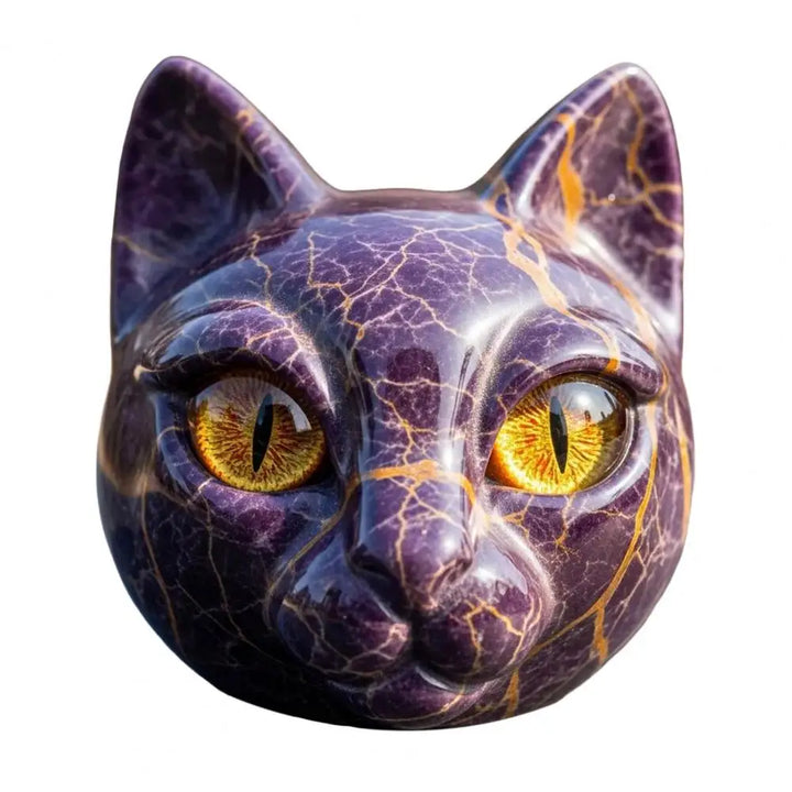 Černá kočka - Luxusní mystická socha černé kočky